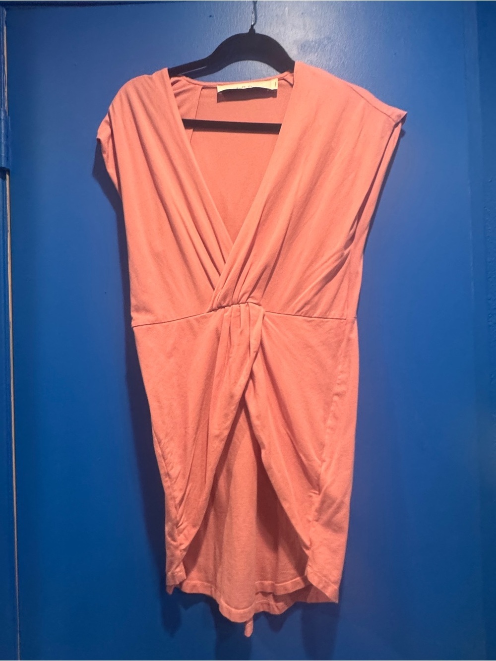 IRO Coral Twist-Front Midi Dress